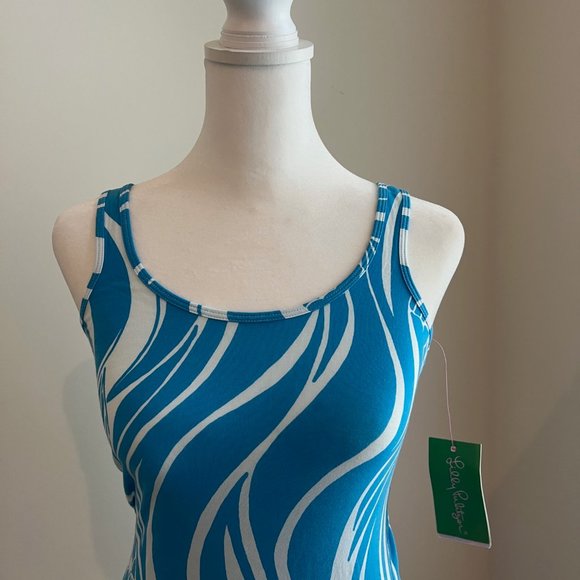 Lilly Pulitzer NWT size XS Tabbie tank blue crush bamboom - Picture 3 of 7
